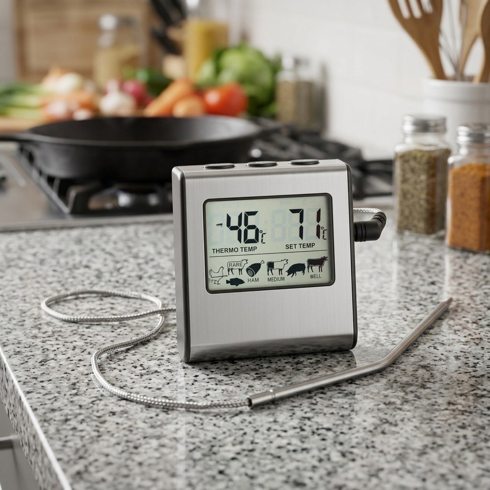 Digital Thermometer Probe - Termometro Digitale LCD per Carne con