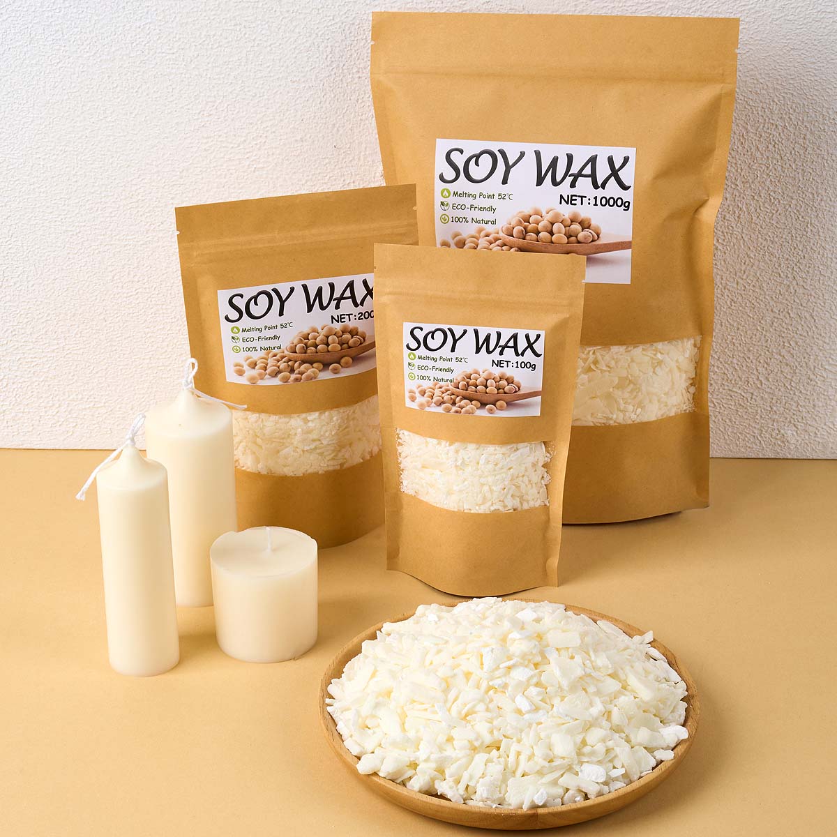 Candle Making Supplies Kit - 1 libbra di cera di soia