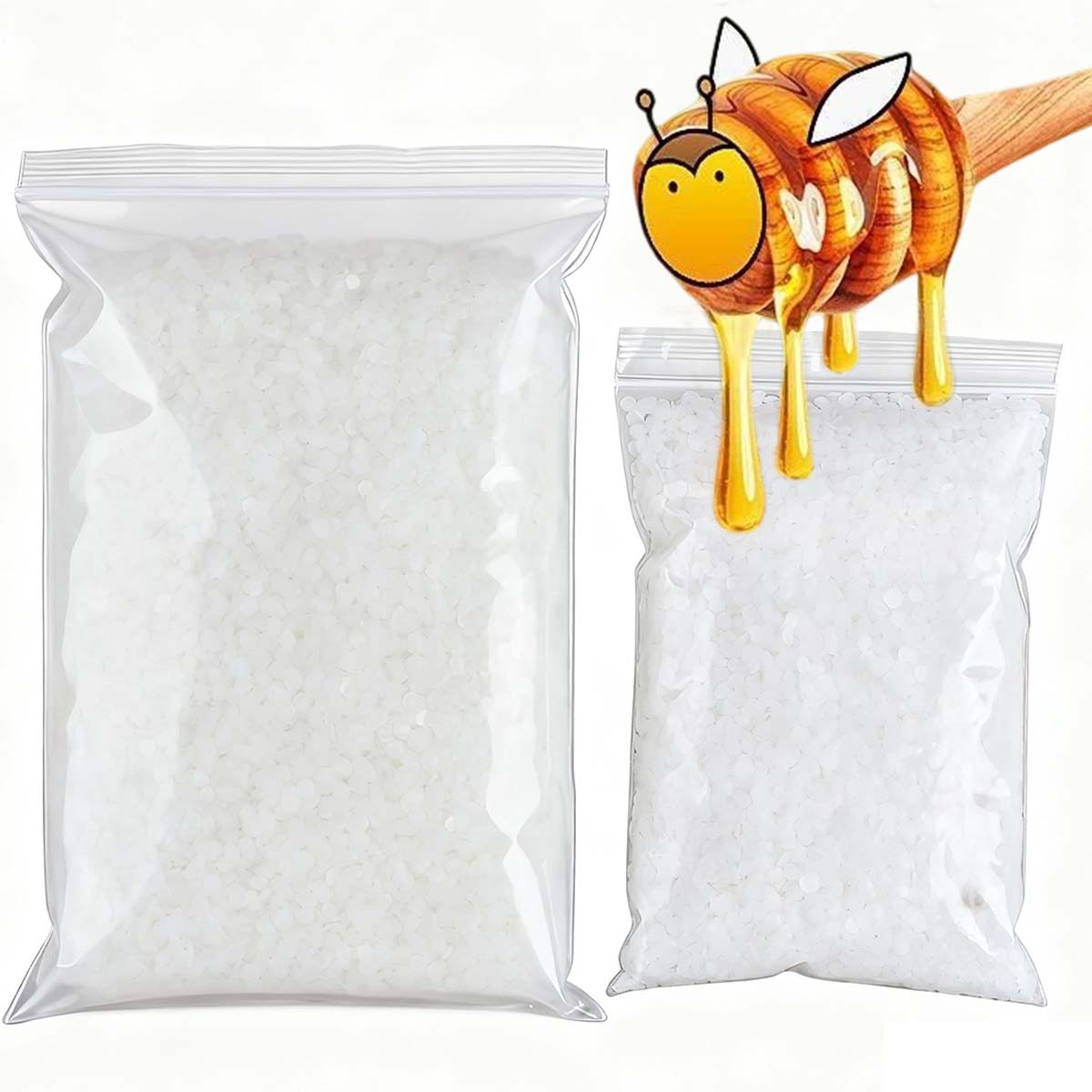 Candle Supplies Store - 200g-1000g Cera D'api Bianca Pura Naturale